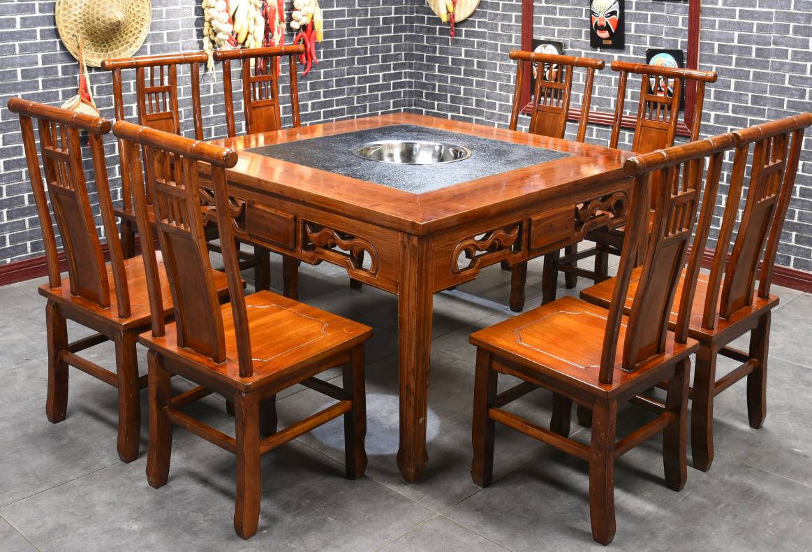 哪種木材制作的實木火鍋桌椅好？